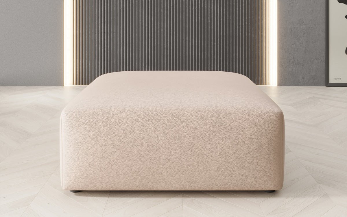 Sidebord 80 cm Snug af ægte læder