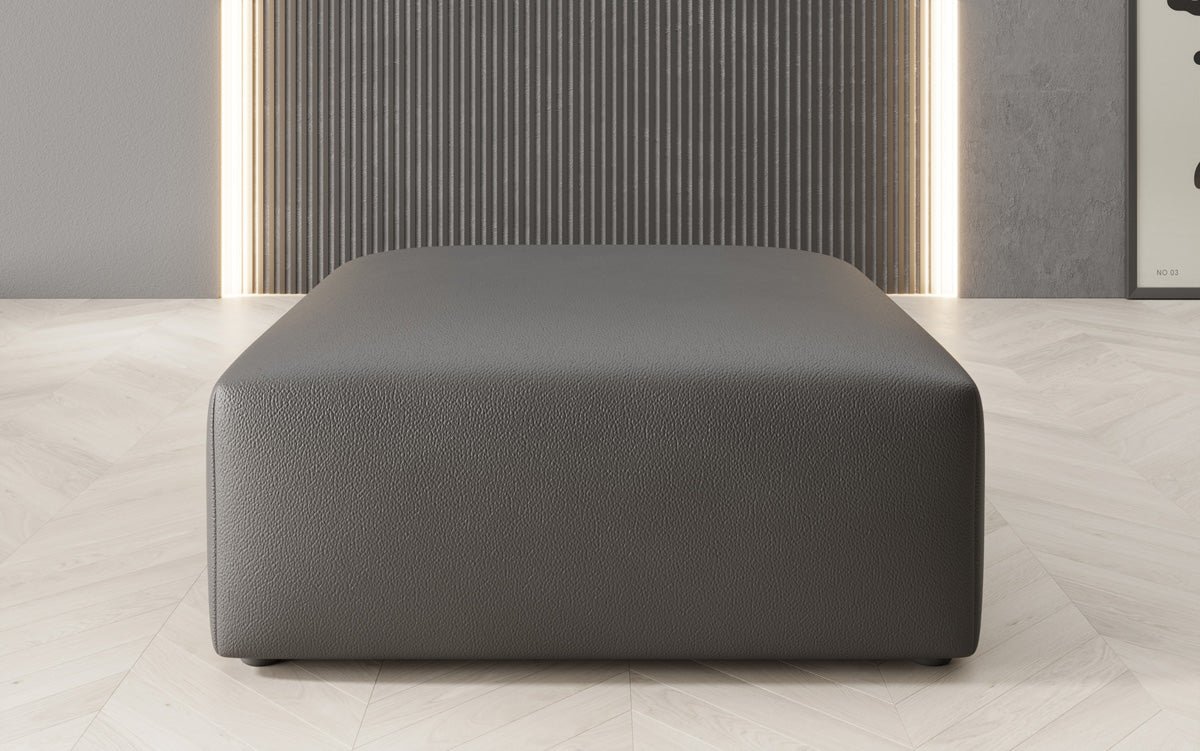 Sidebord 80 cm Snug af ægte læder