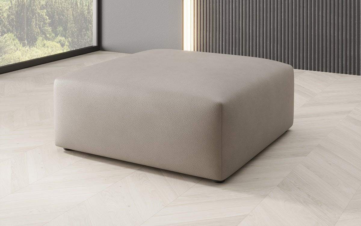 Sidebord 80 cm Snug af ægte læder