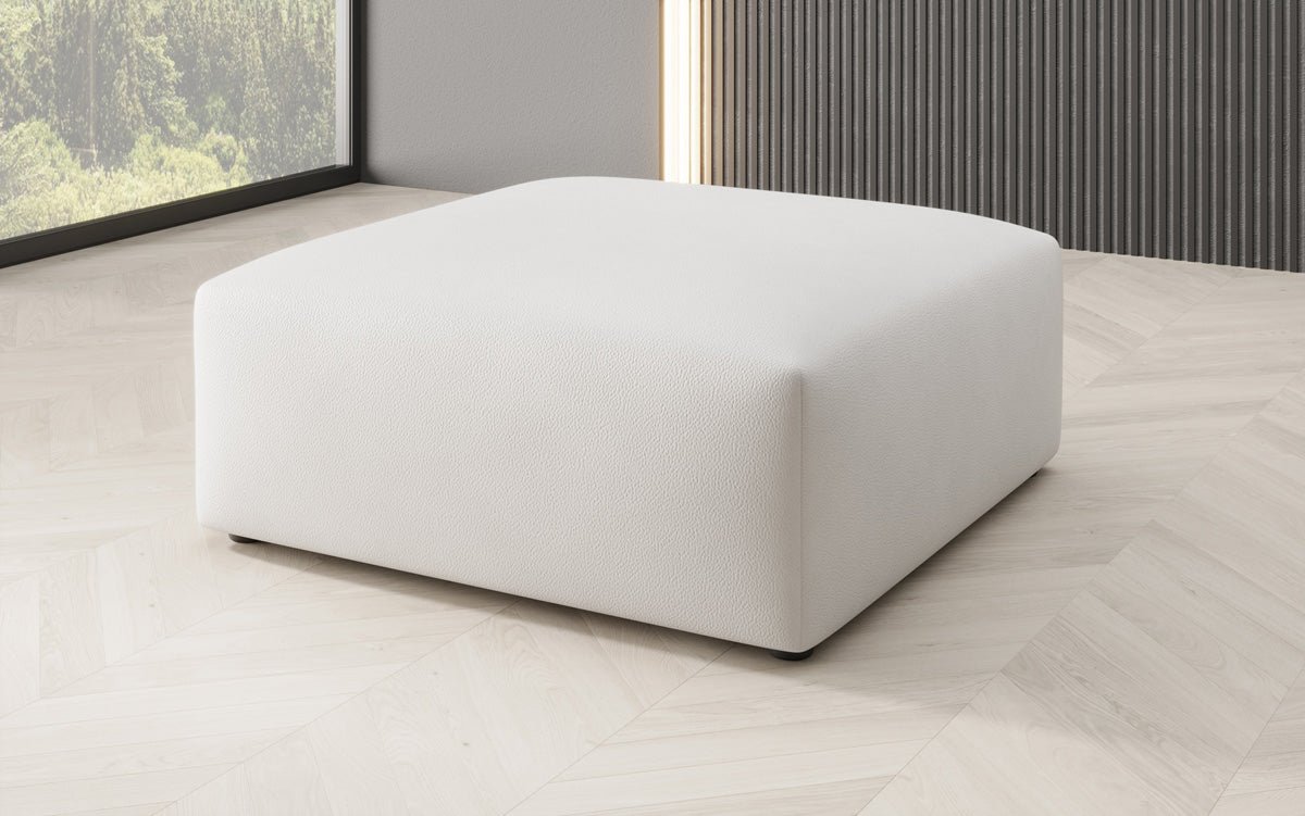 Sidebord 80 cm Snug af ægte læder