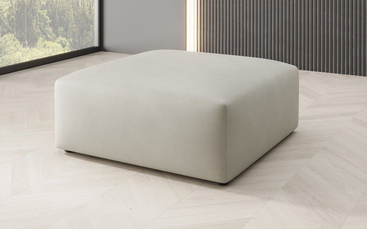 Sidebord 80 cm Snug af ægte læder