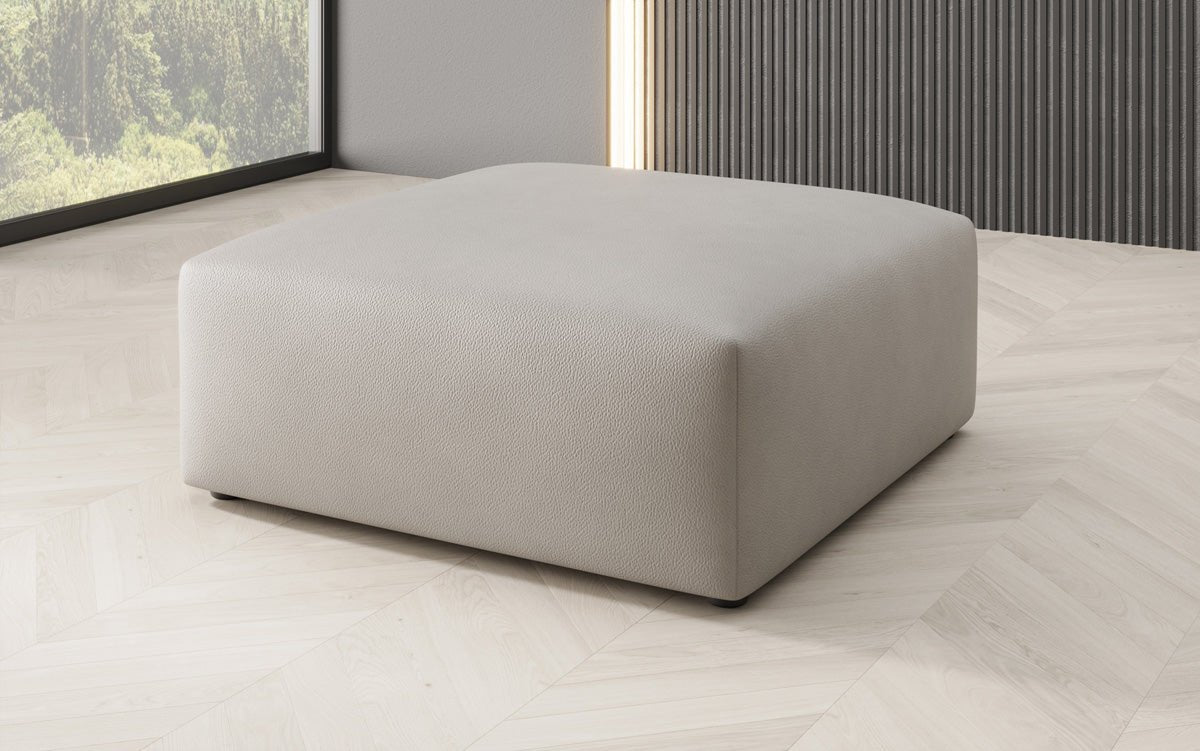 Sidebord 80 cm Snug af ægte læder