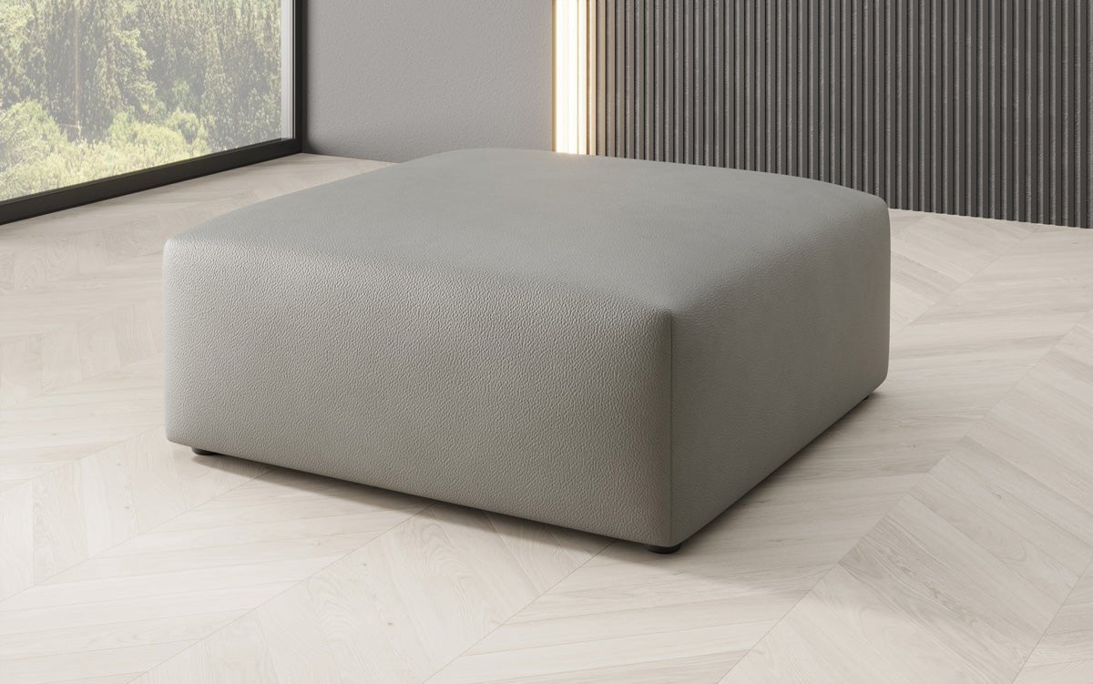 Sidebord 80 cm Snug af ægte læder