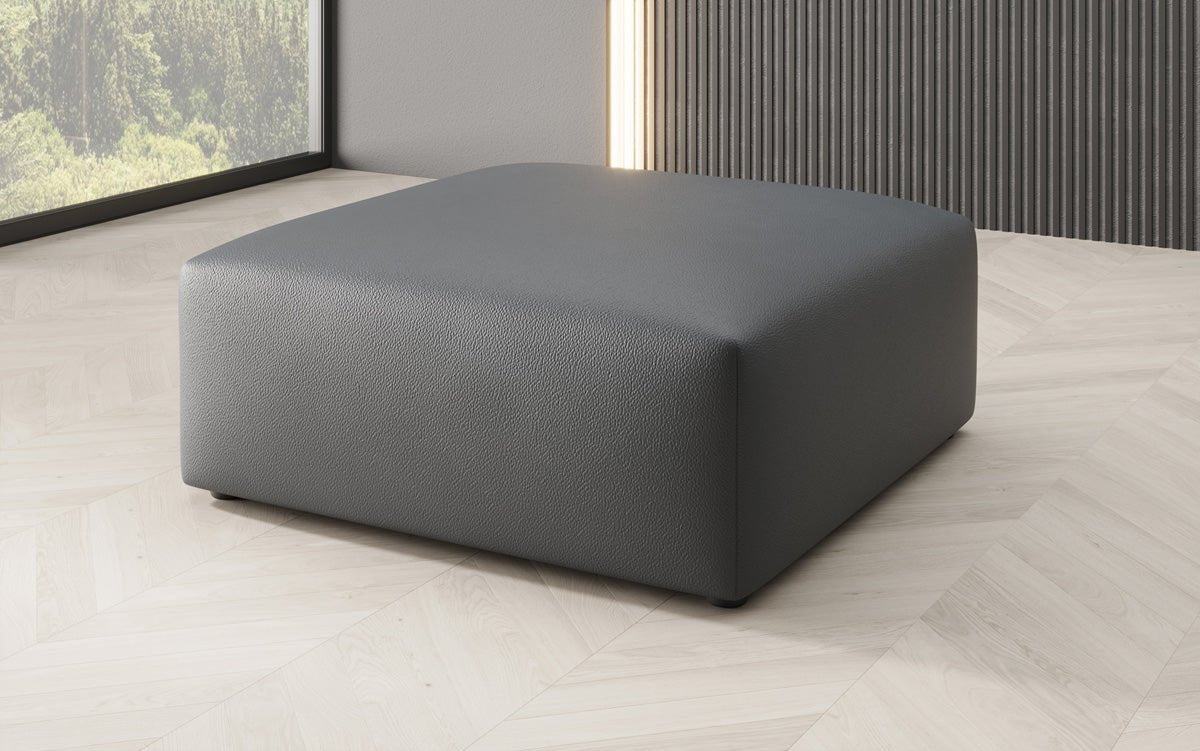Sidebord 80 cm Snug af ægte læder