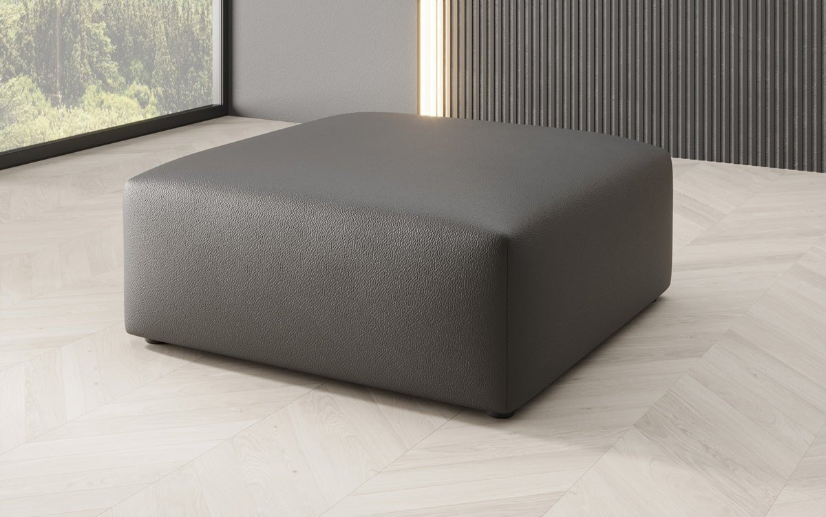 Sidebord 80 cm Snug af ægte læder