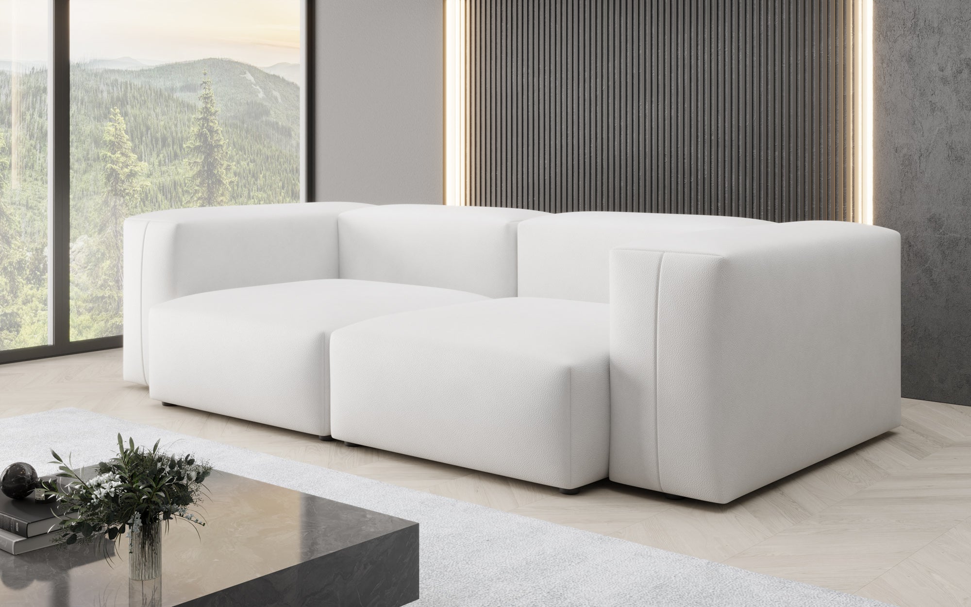 Designer 2-personers sofa Snug i ægte læder