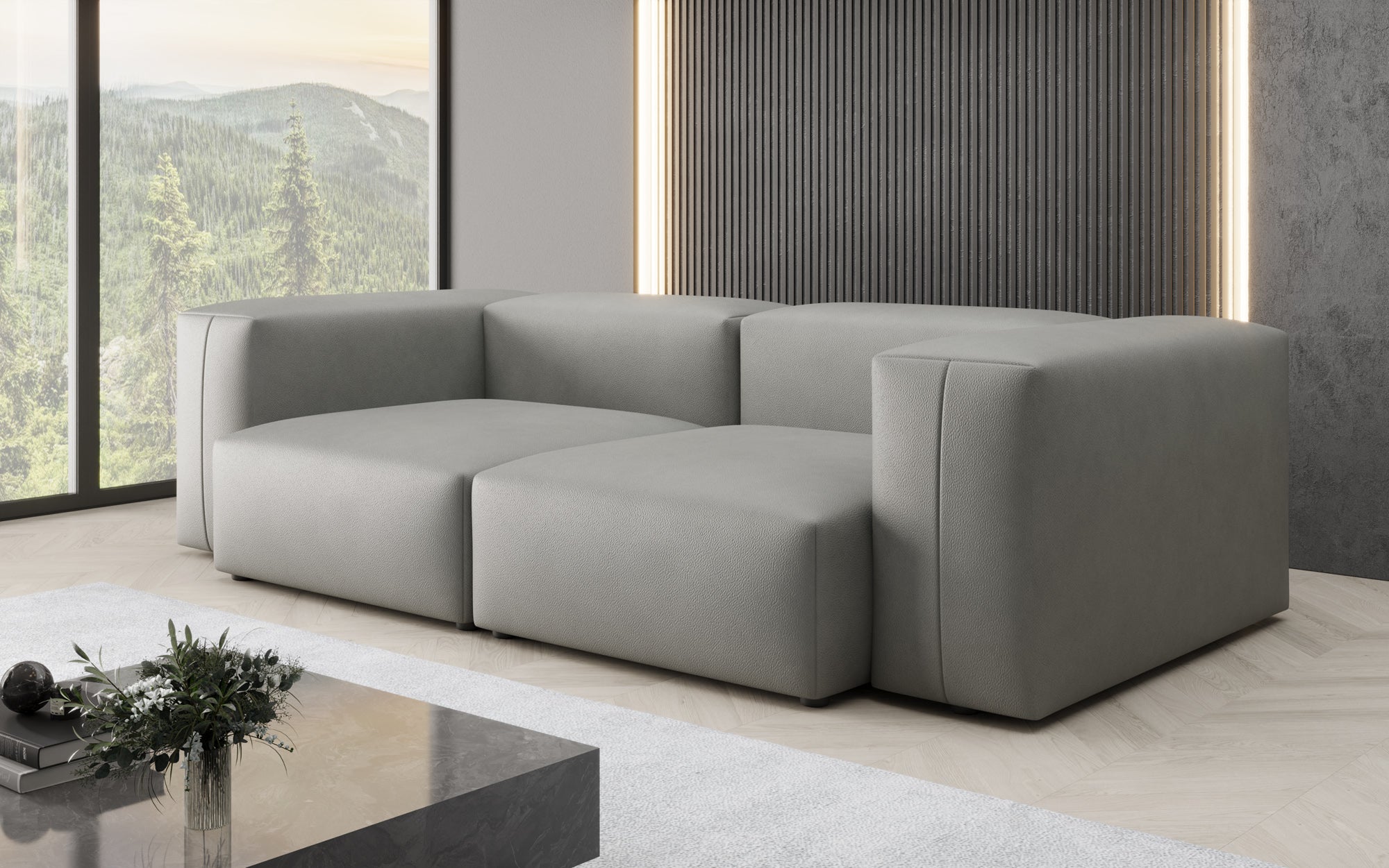 Designer 2-personers sofa Snug i ægte læder