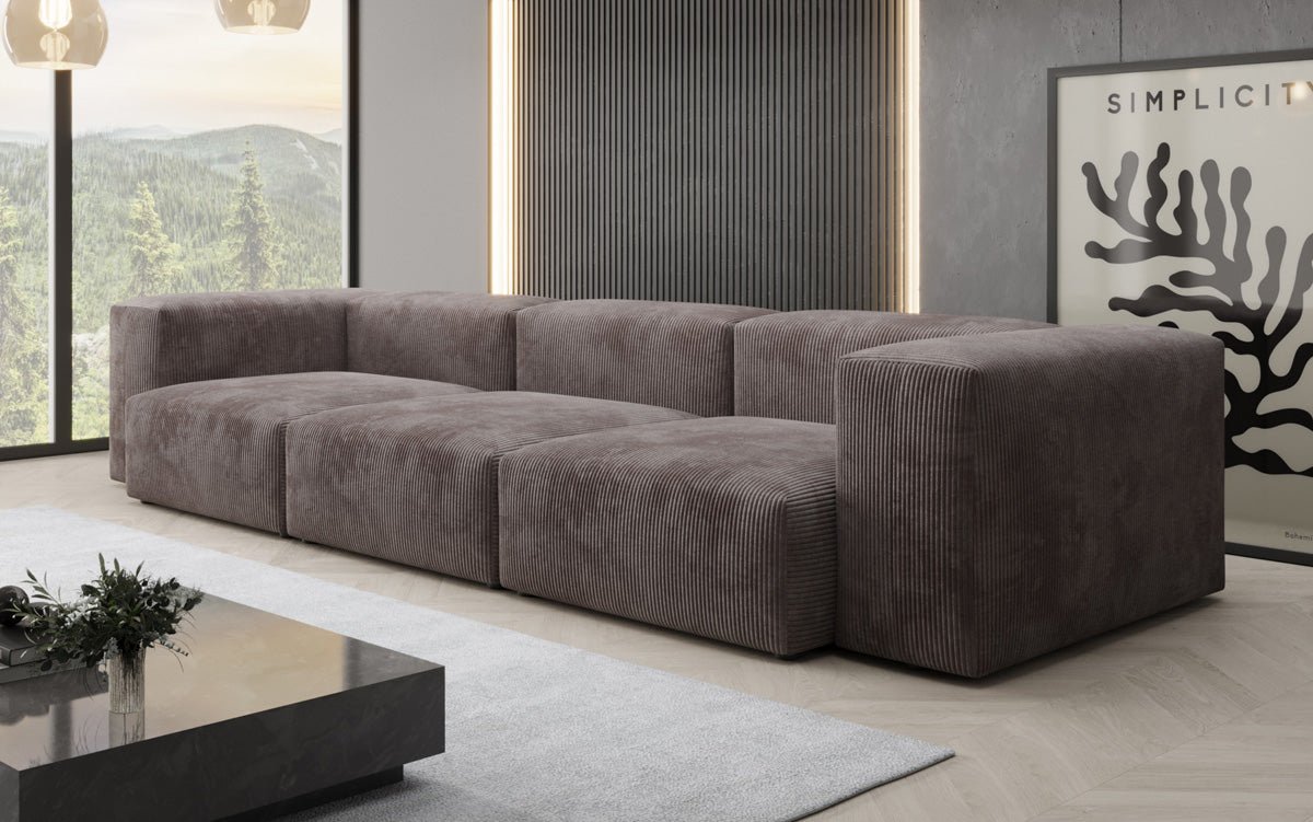 Designer 3-sæders sofa Snug i fløjl