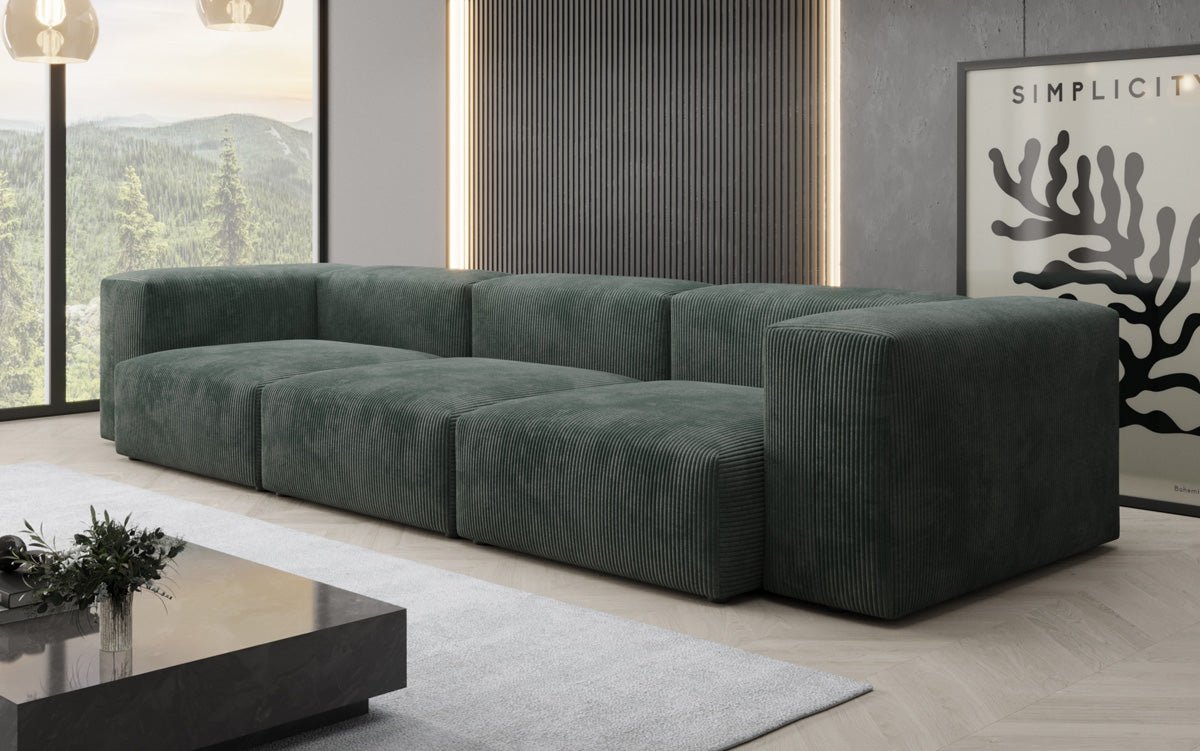 Designer 3-sæders sofa Snug i fløjl