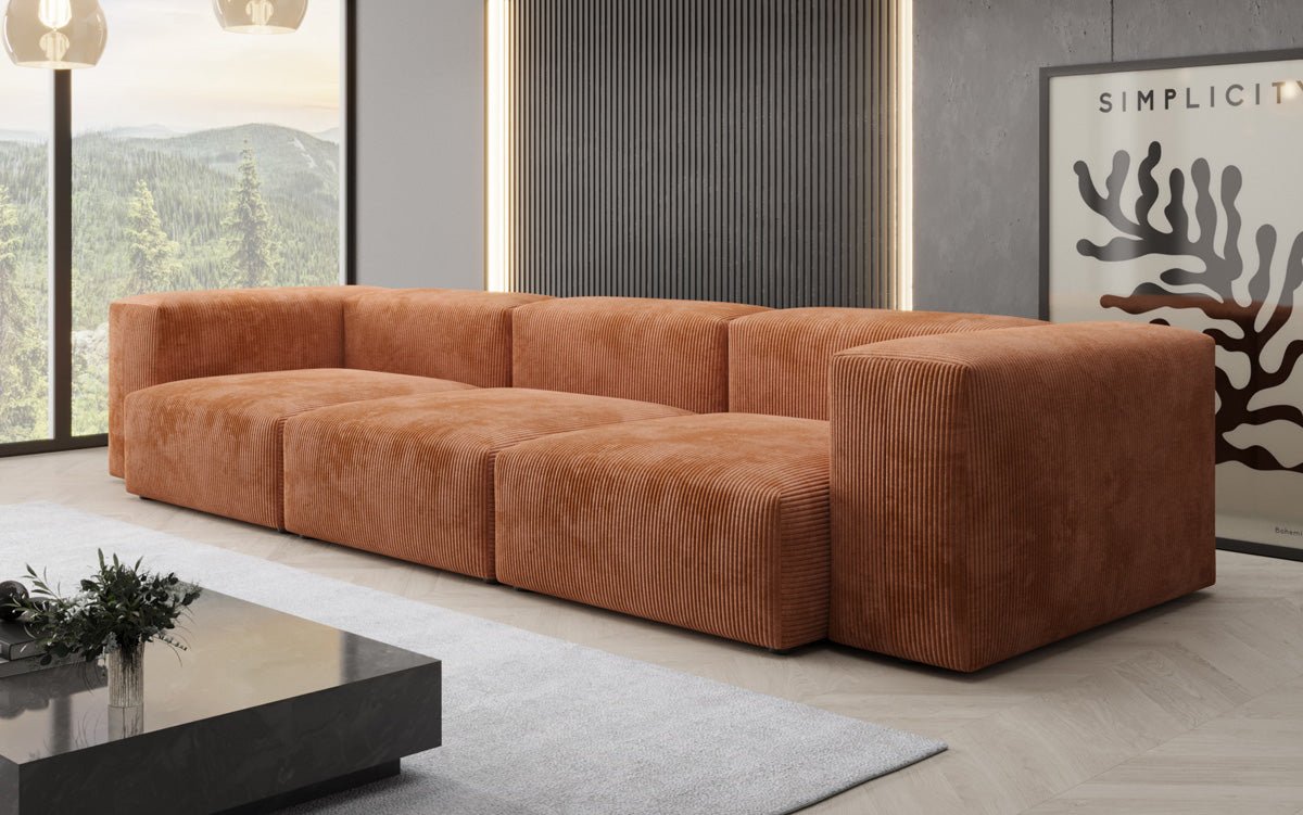 Designer 3-sæders sofa Snug i fløjl