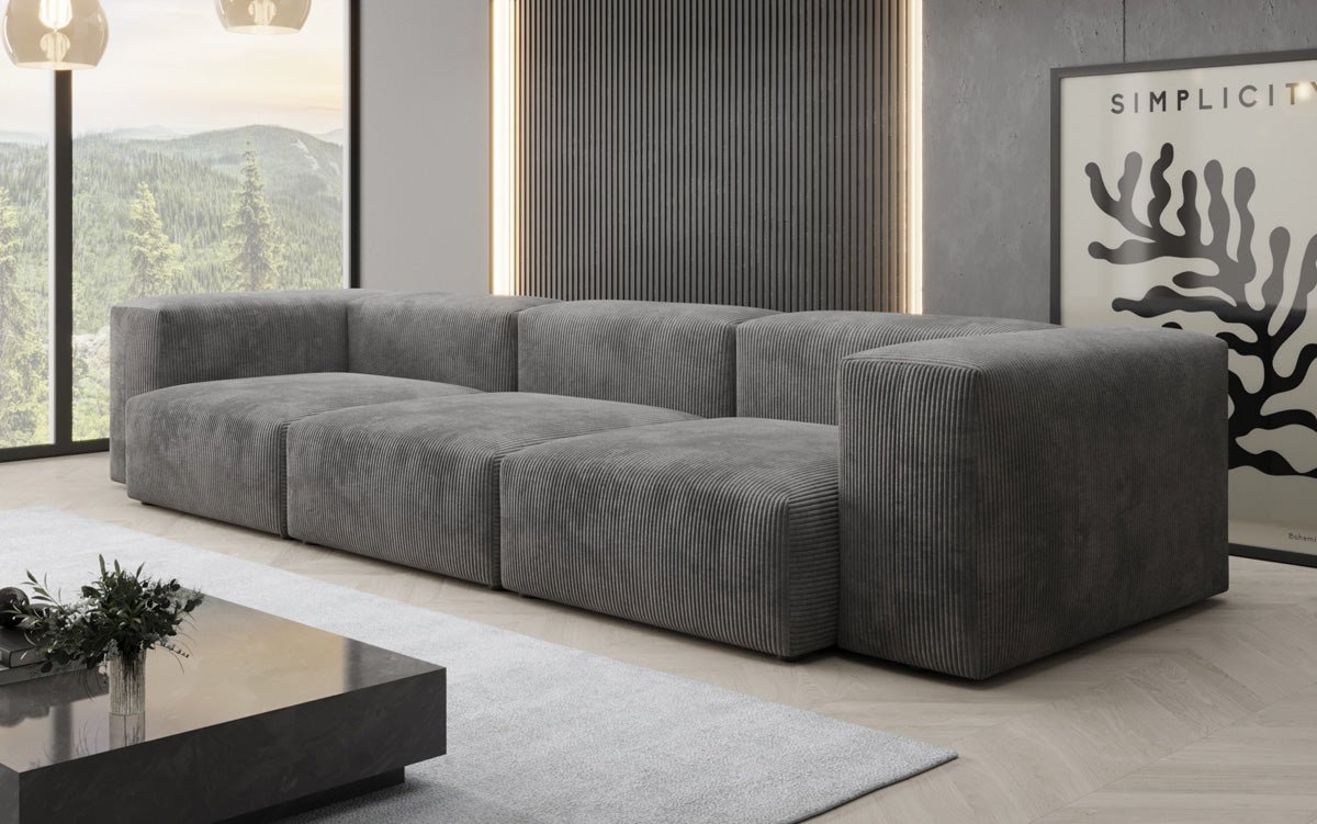 Designer 3-sæders sofa Snug i fløjl