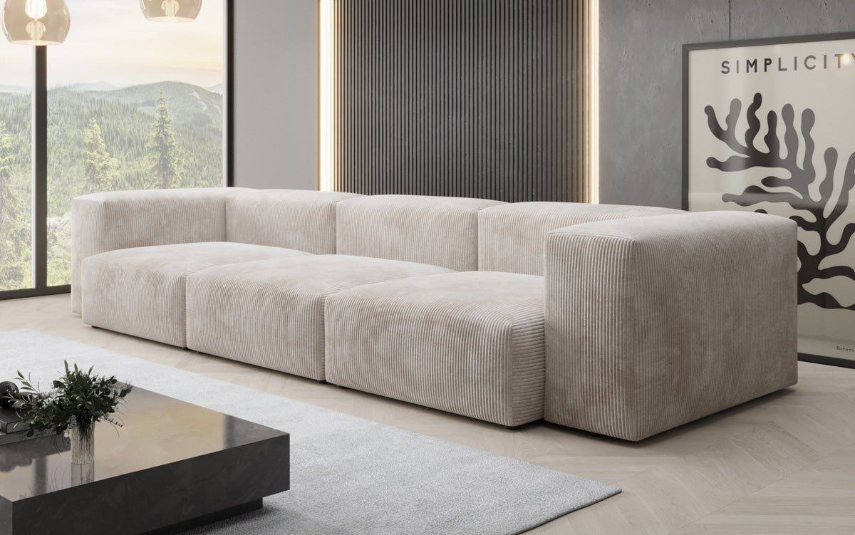 Designer 3-sæders sofa Snug i fløjl