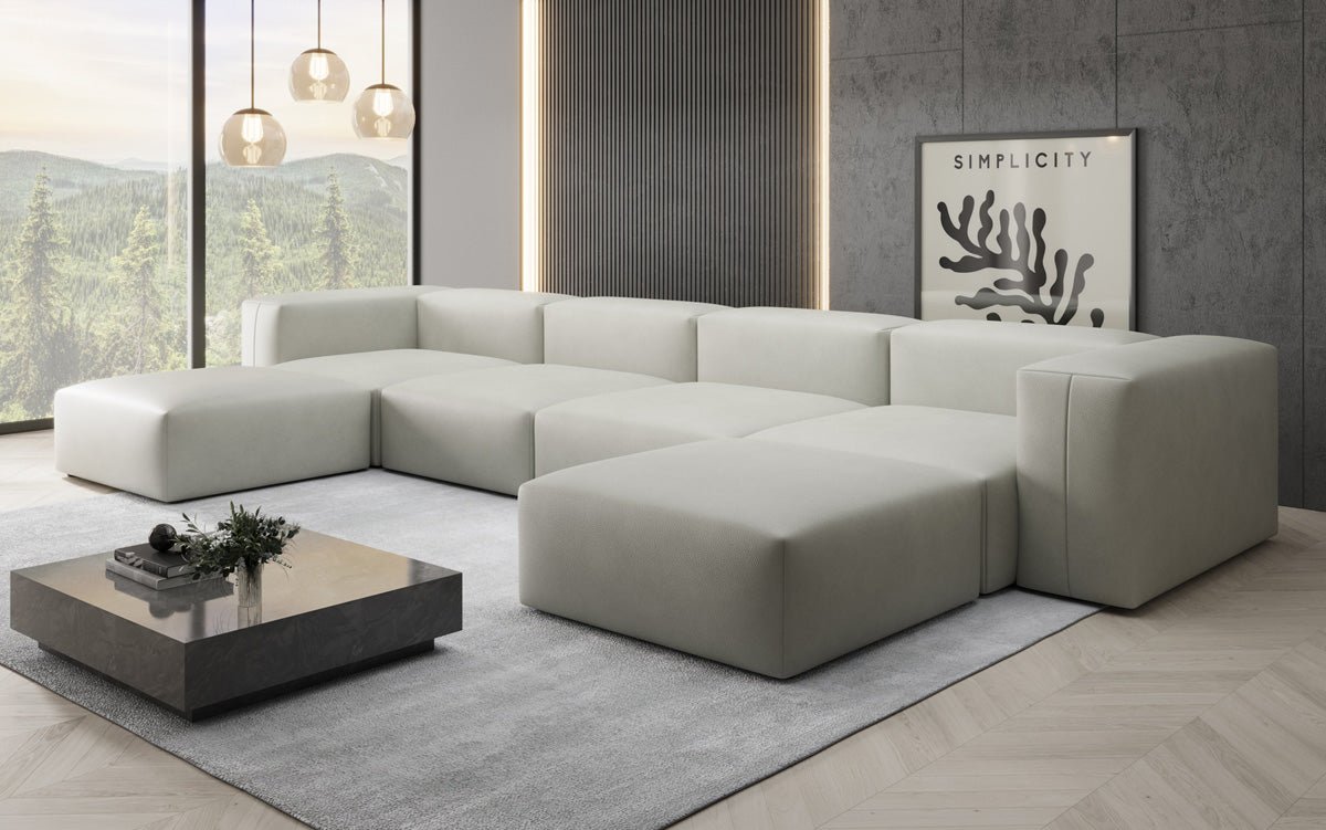 Designer U Sofa Snug i ægte læder