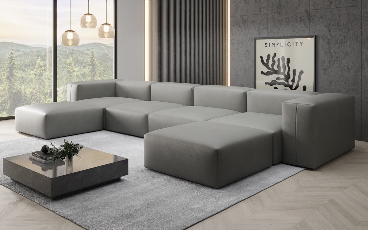 Designer U Sofa Snug i ægte læder