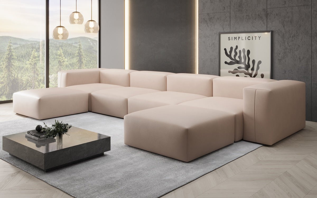 Designer U Sofa Snug i ægte læder
