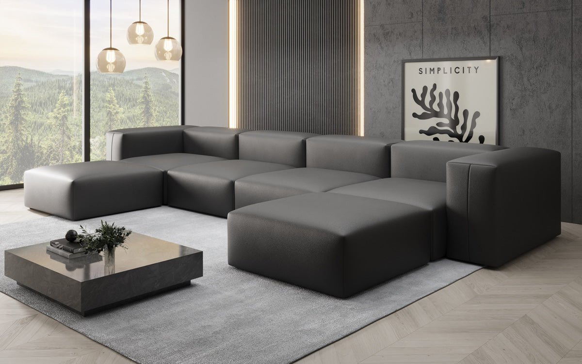 Designer U Sofa Snug i ægte læder