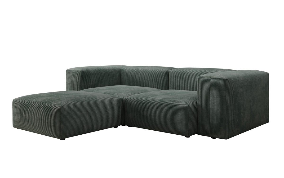 Designer L-sofa Snug Mini i kord