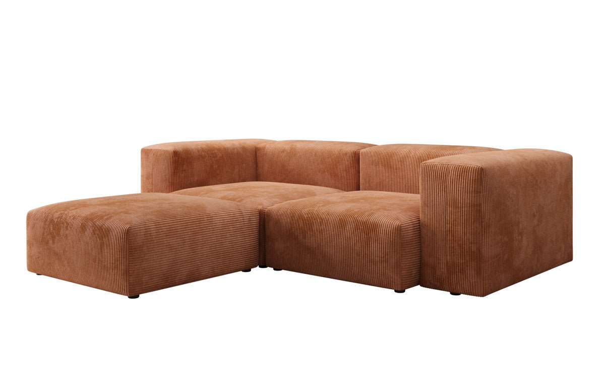 Designer L-sofa Snug Mini i kord