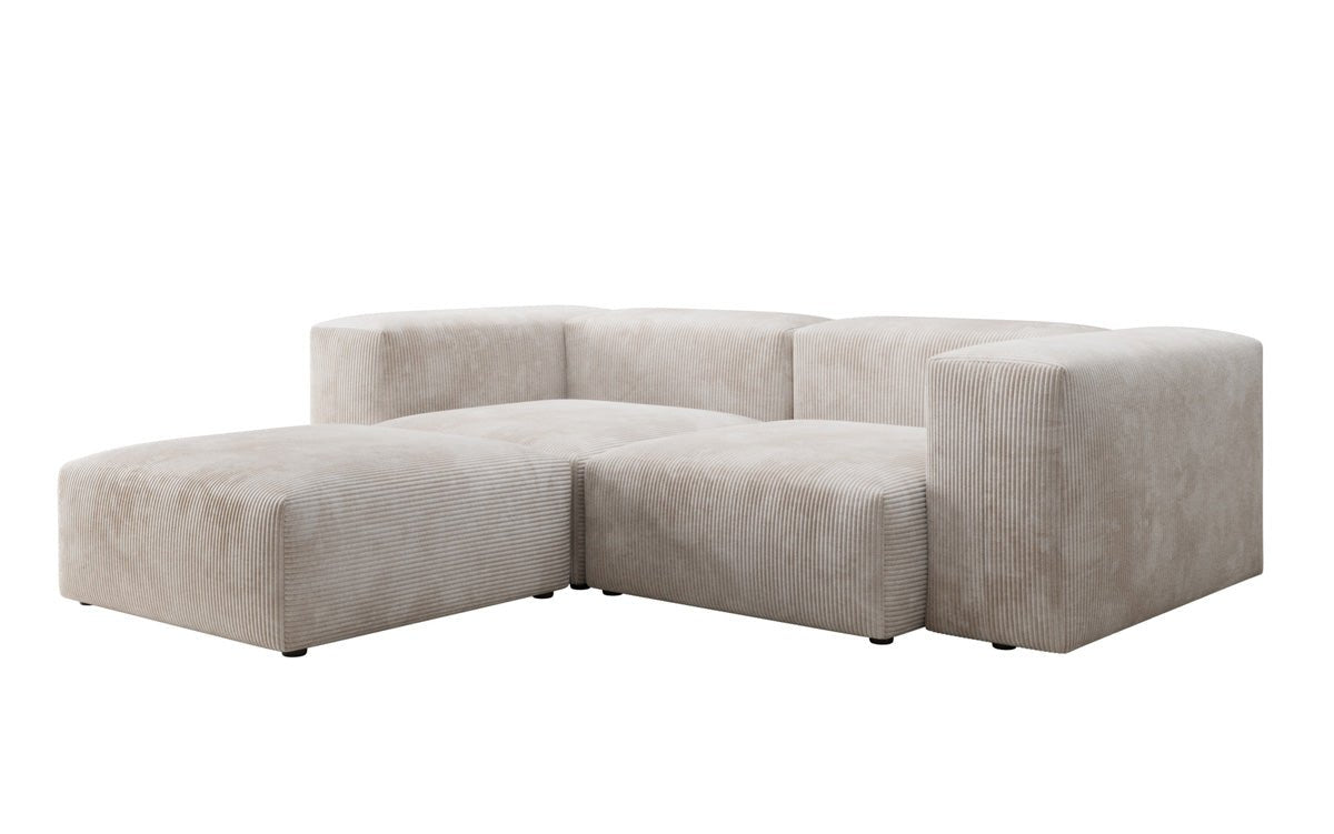 Designer L-sofa Snug Mini i kord