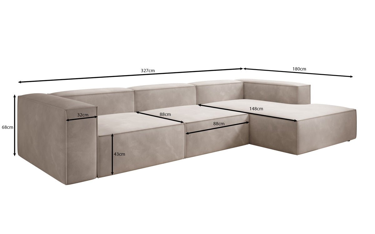 Designer Sofa Lesley L i Velour