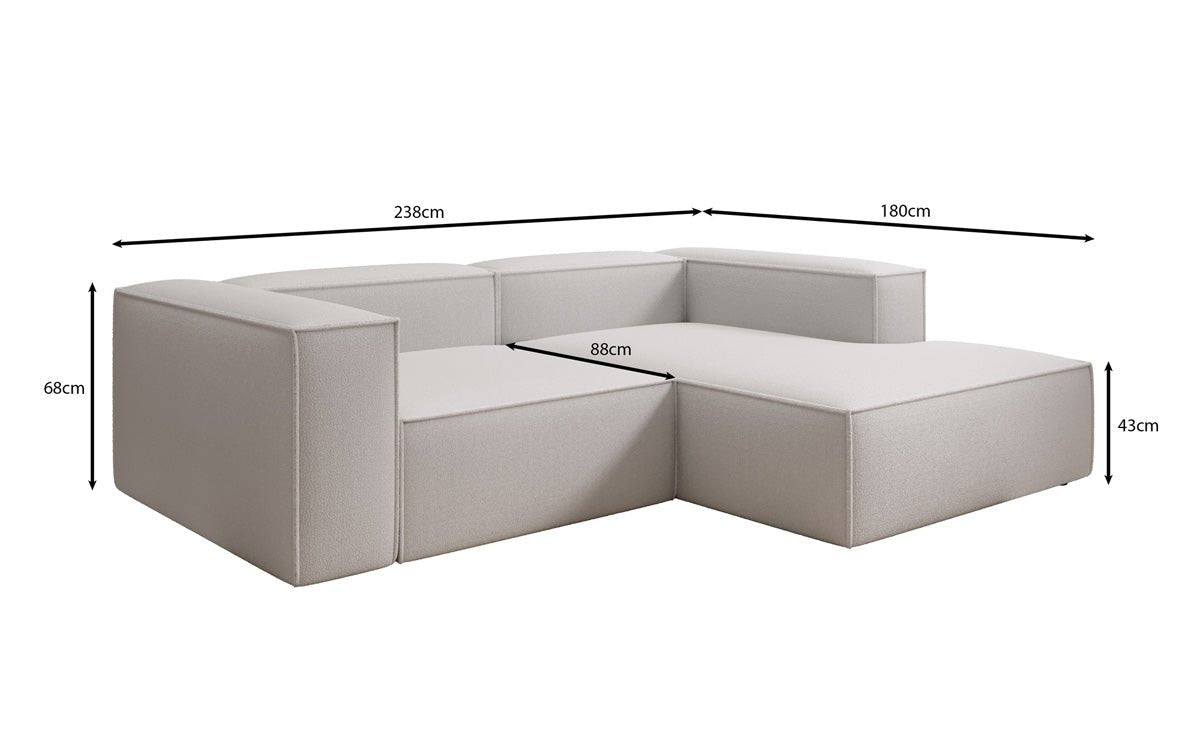 Designer Sofa Lesley L Mini i Bouclé