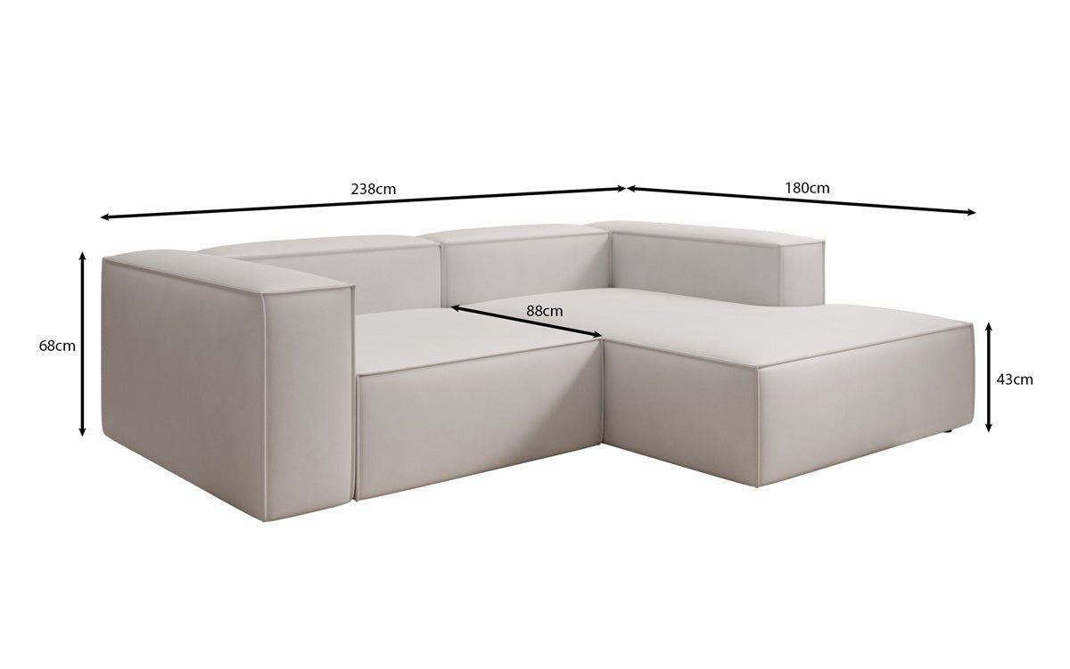 Designer Sofa Lesley L Mini i ægte læder