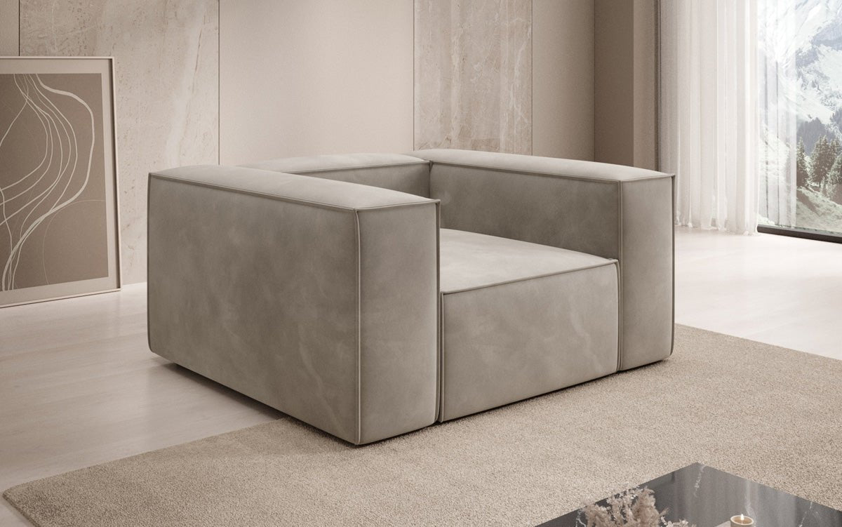 Designer Sofa-Lænestol Lesley i Velour