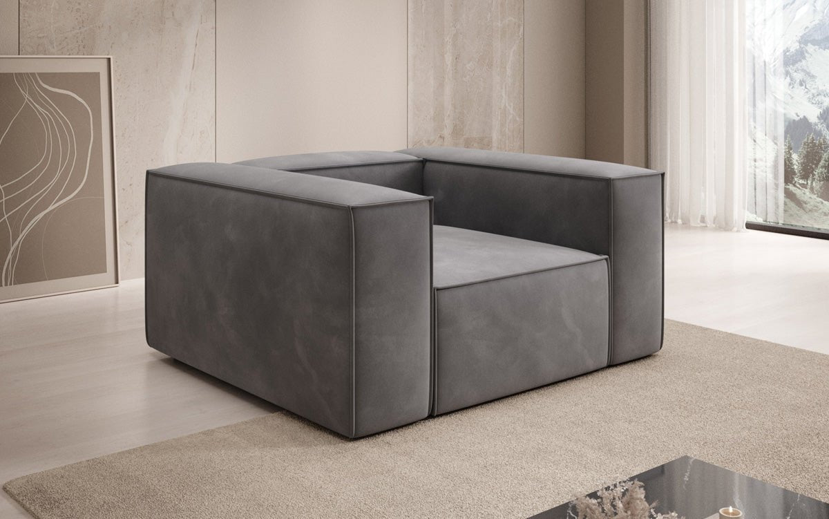 Designer Sofa-Lænestol Lesley i Velour