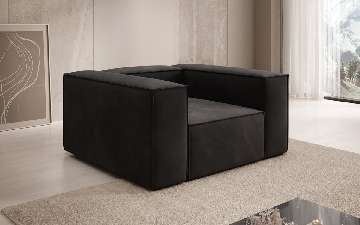 Designer Sofa-Lænestol Lesley i Velour