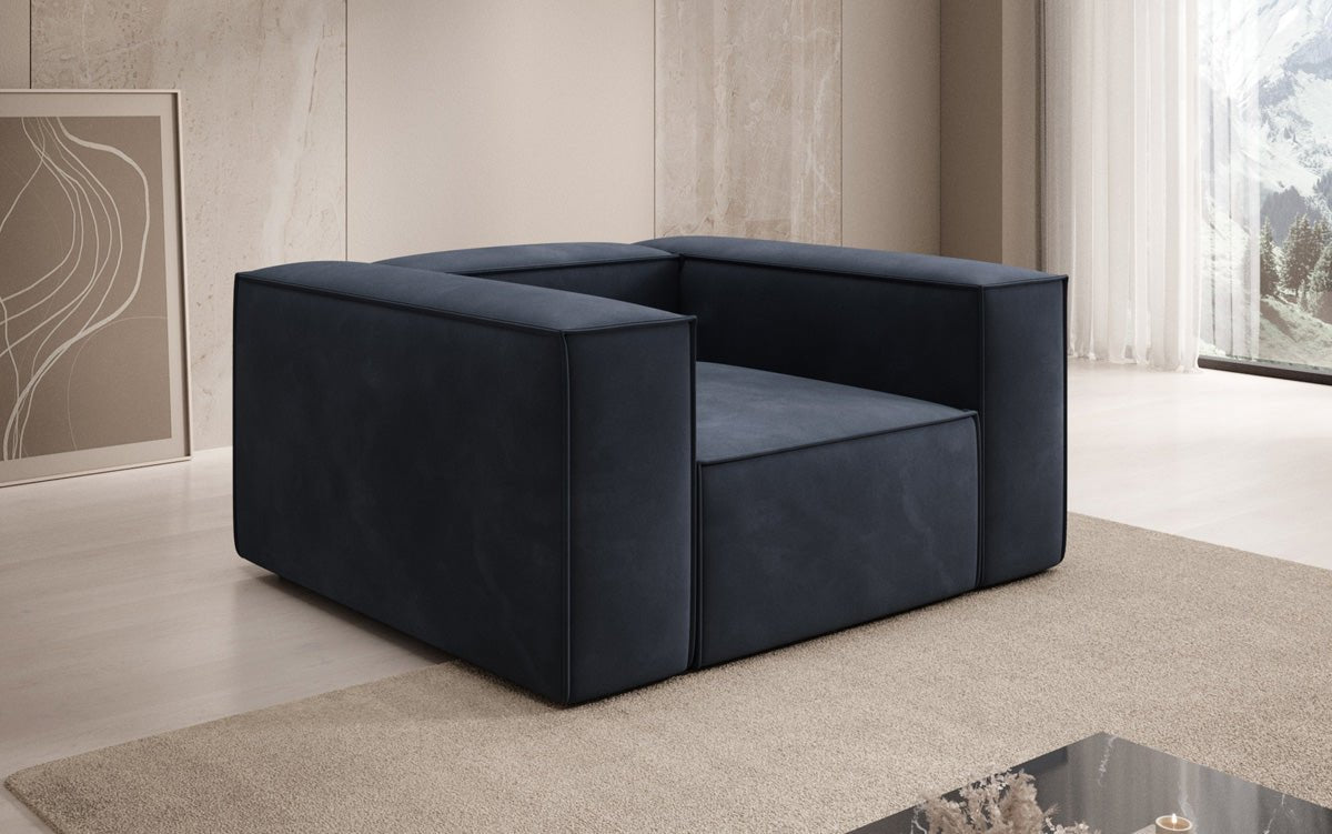 Designer Sofa-Lænestol Lesley i Velour