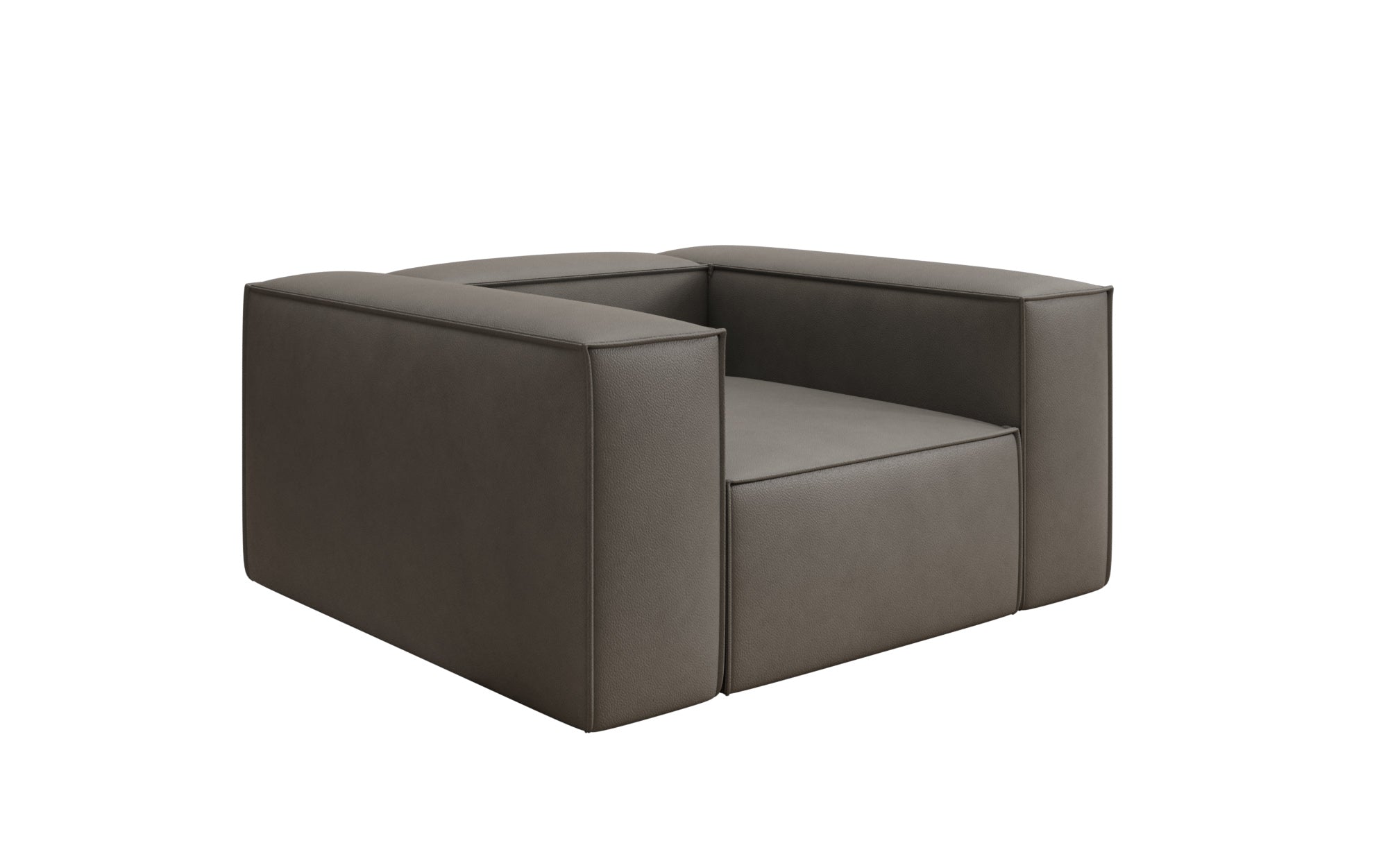 Designer Sofa-Lænestol Lesley i ægte læder