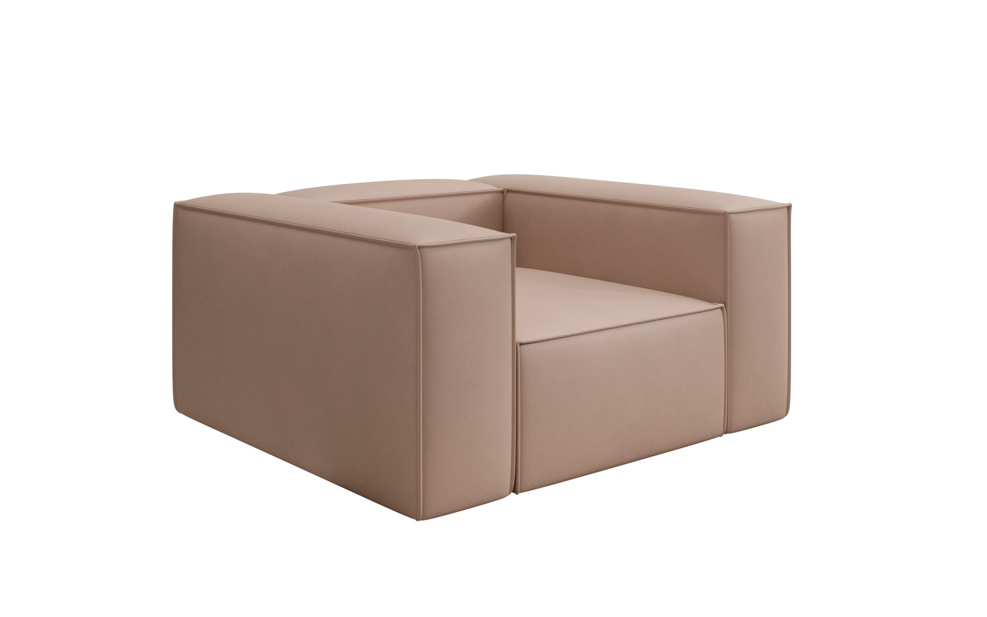Designer Sofa-Lænestol Lesley i ægte læder