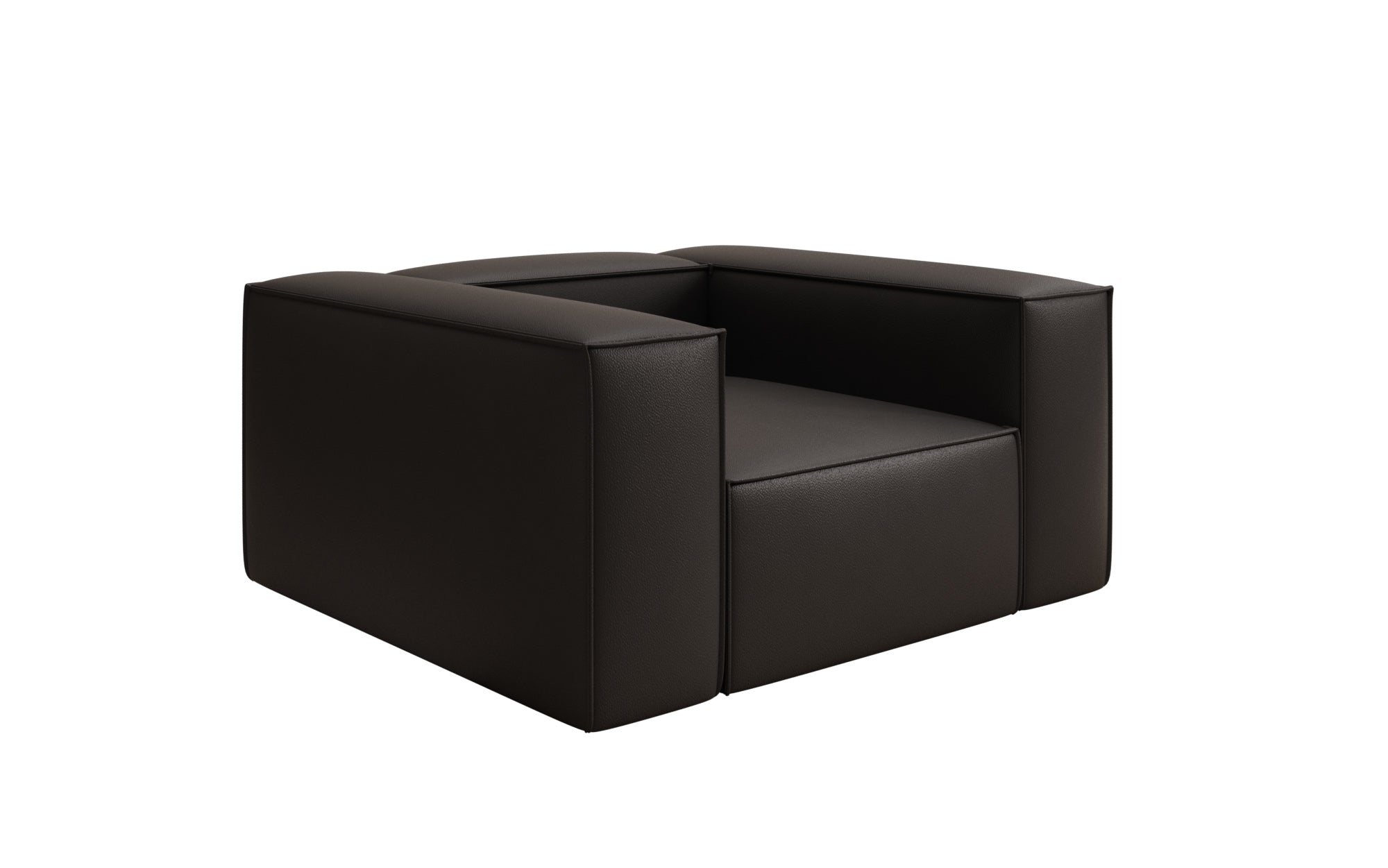 Designer Sofa-Lænestol Lesley i ægte læder