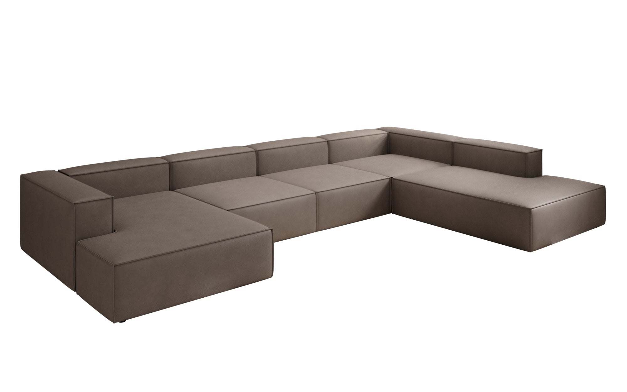 Designer Sofa Lesley U XXL i ægte læder