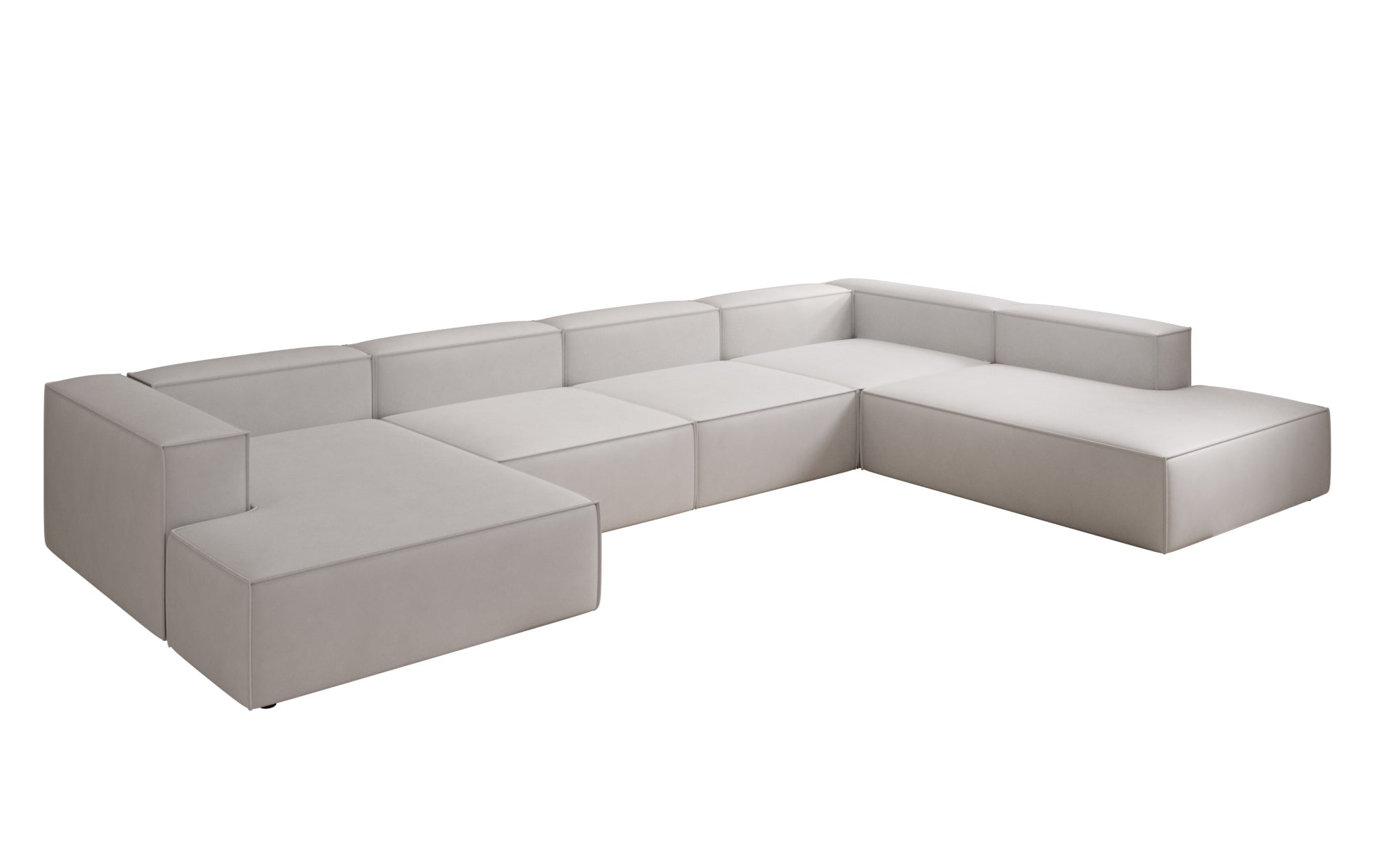 Designer Sofa Lesley U XXL i ægte læder