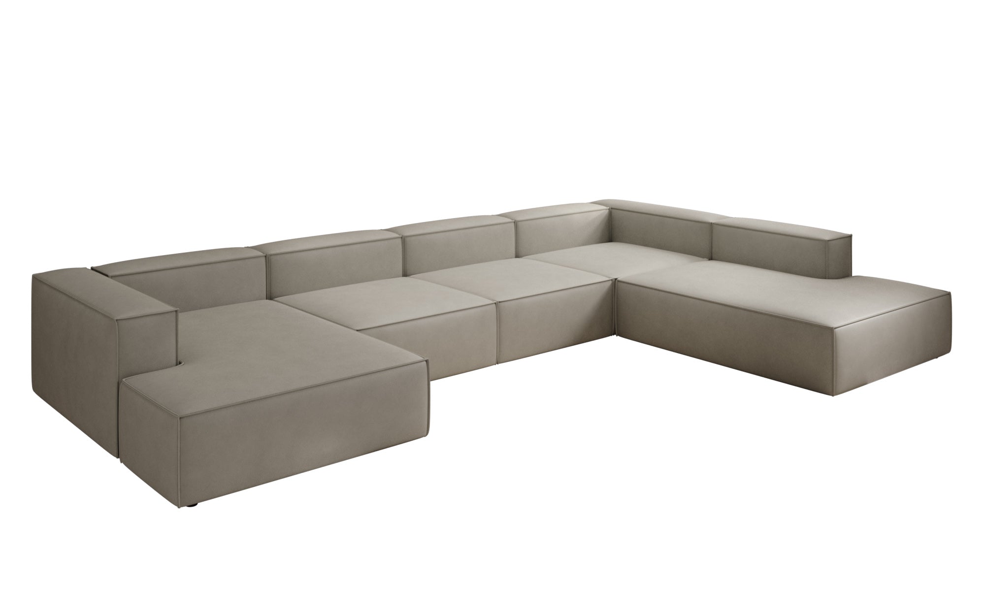 Designer Sofa Lesley U XXL i ægte læder