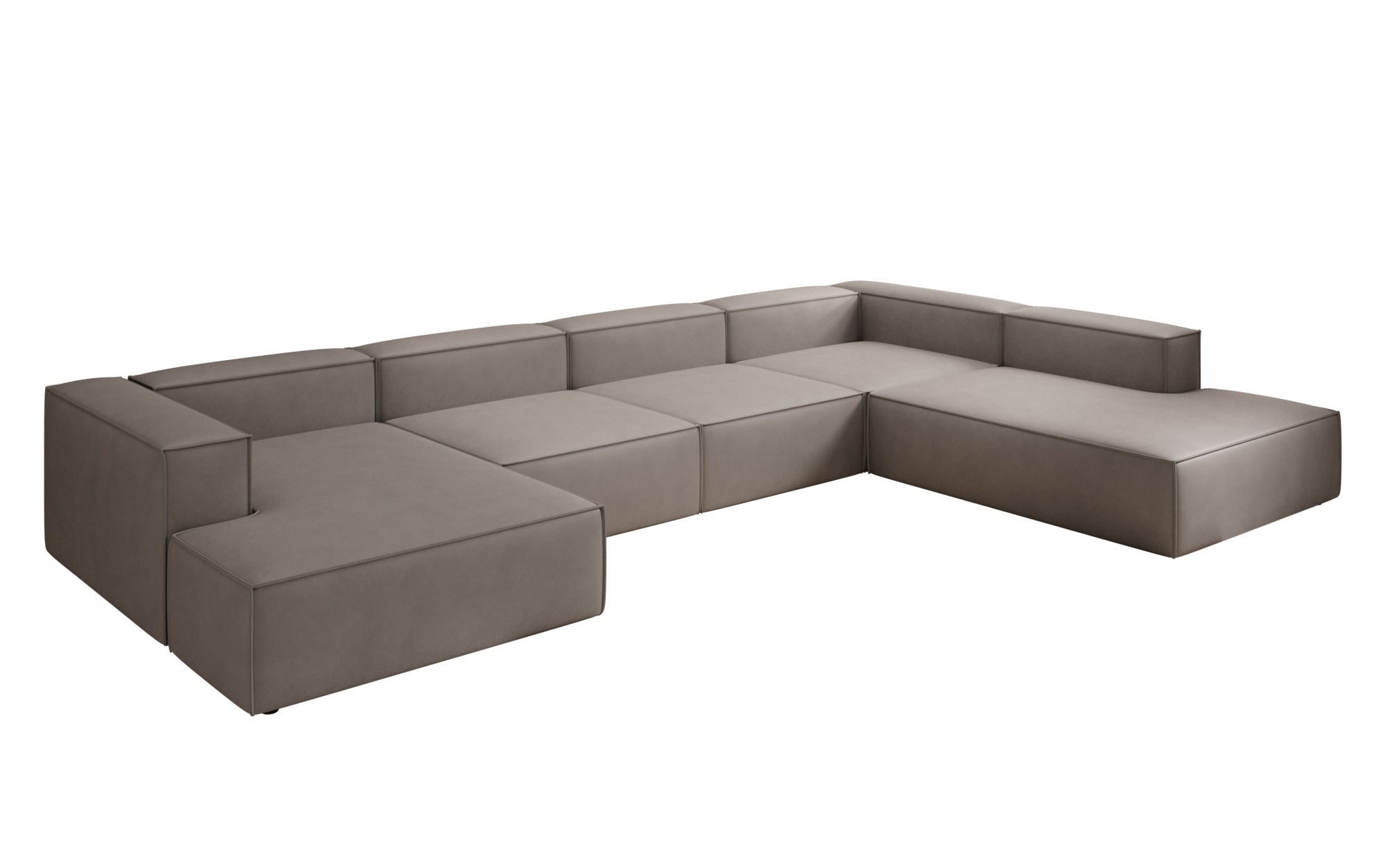 Designer Sofa Lesley U XXL i ægte læder