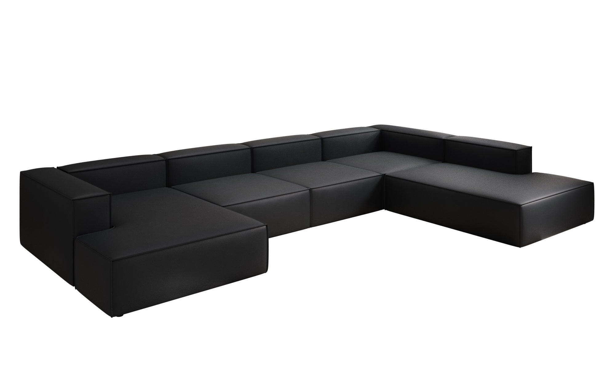 Designer Sofa Lesley U XXL i ægte læder