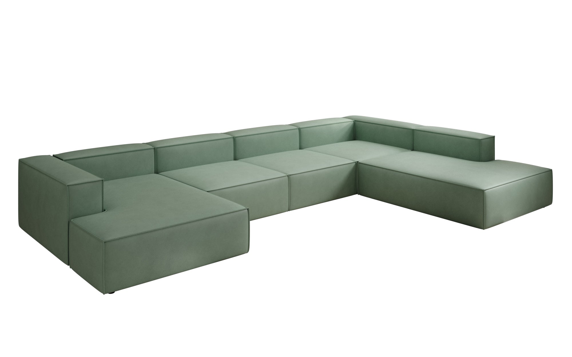 Designer Sofa Lesley U XXL i ægte læder