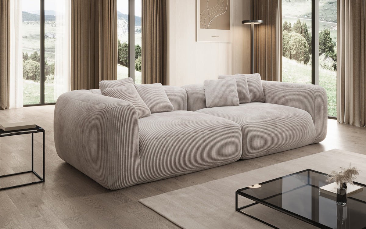 Designer Sofa Tully 3-personers i Cordfløjl (ultra komfortabelt)