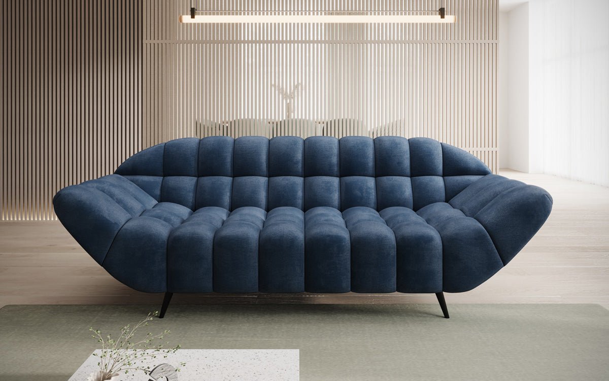 Designer 2-Seater Sofa Amora in Velvet
