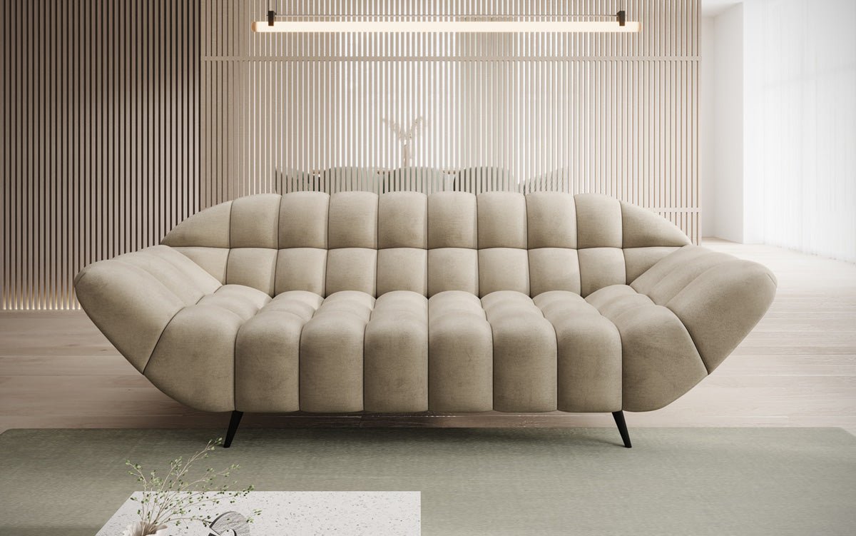 Designer 2-Seater Sofa Amora in Velvet