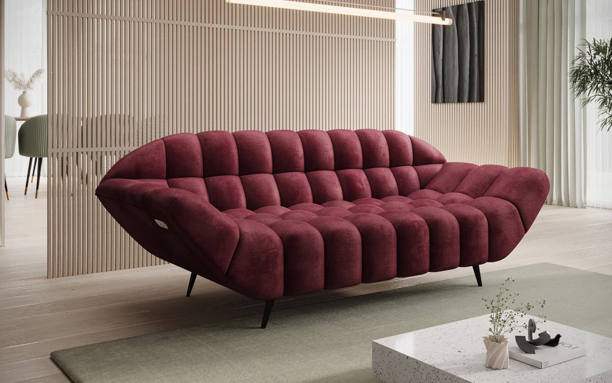 Designer 2-Seater Sofa Amora in Velvet