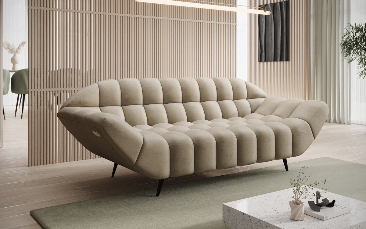 Designer 2-Seater Sofa Amora in Velvet