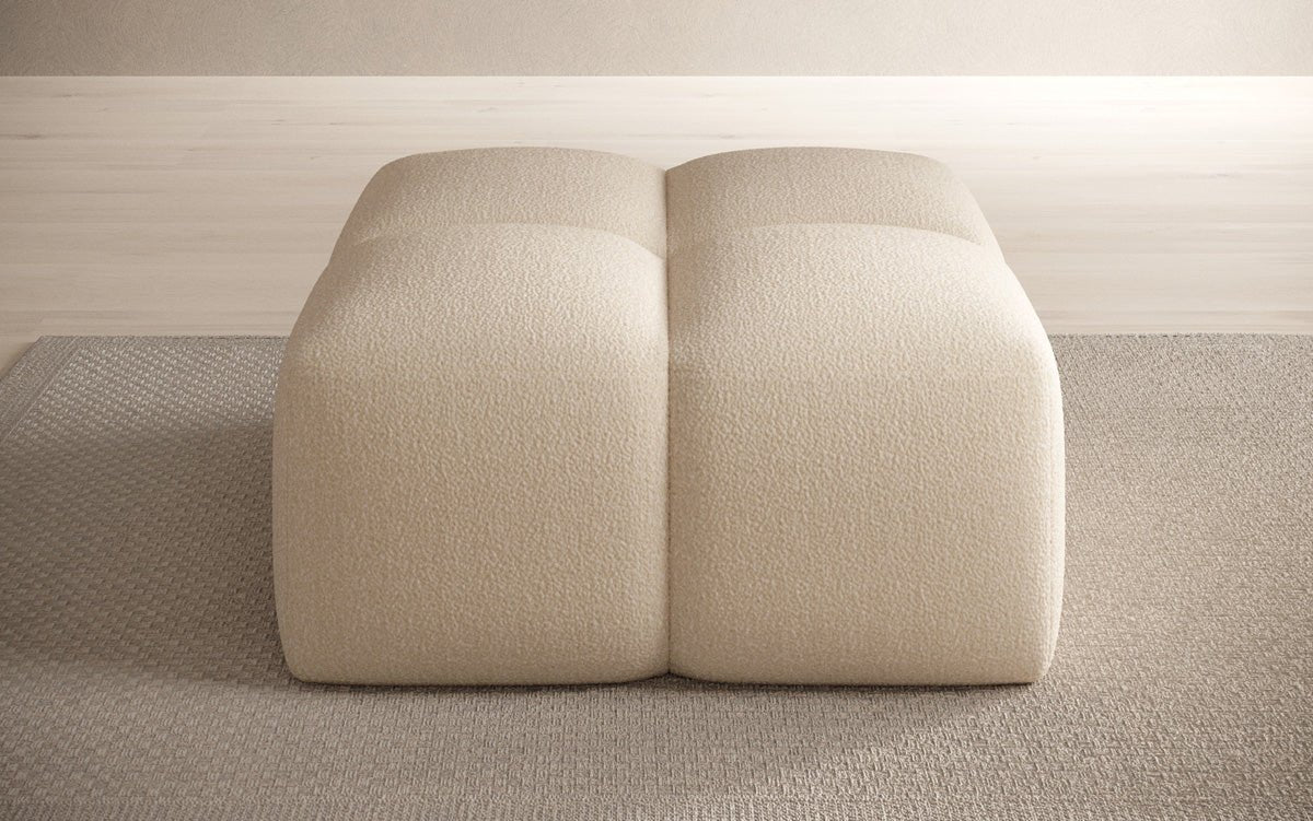 Beistellhocker Celly in Bouclé