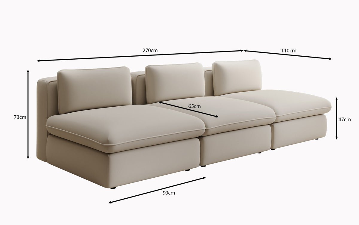 Designer Sofa Cuddle 3-personers i Stof