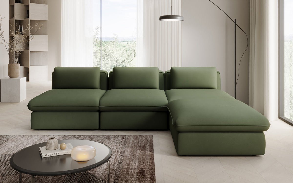 Designer L Sofa Kram i Stof