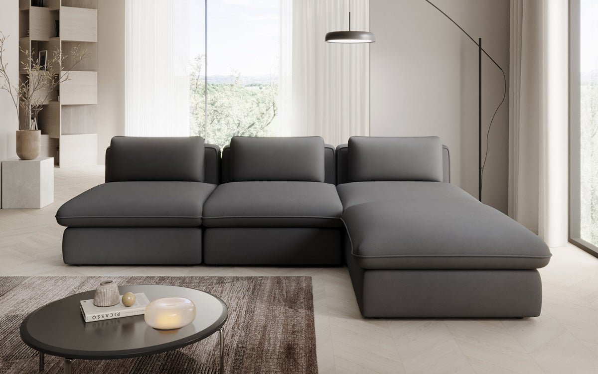 Designer L Sofa Kram i Stof