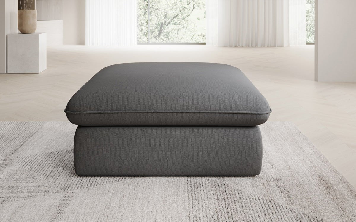 Beistellhocker Cuddle in Stoff 90x90cm