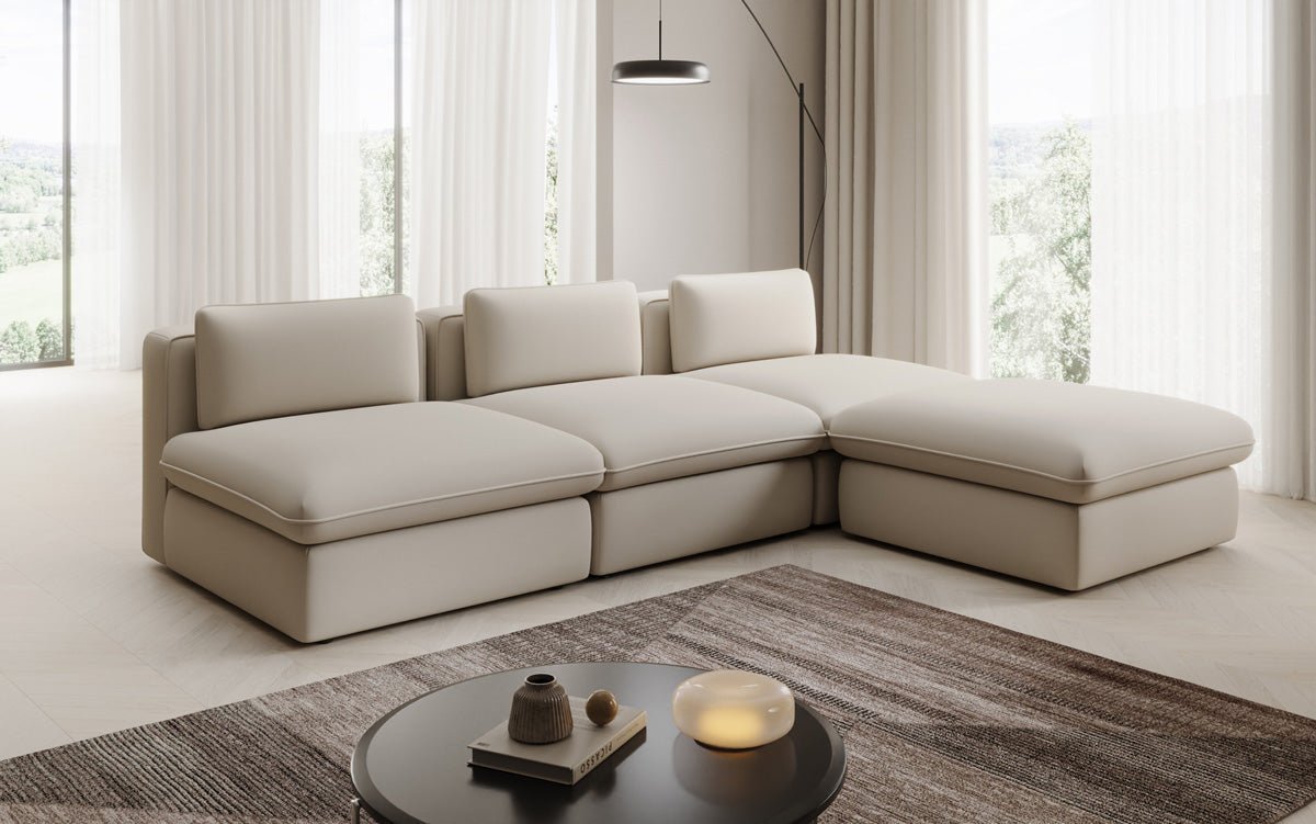 Designer L Sofa Kram i Stof